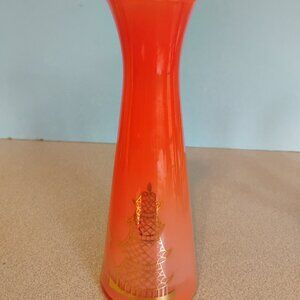 Bartlett Collins Orange Frosted Asian Design Vase